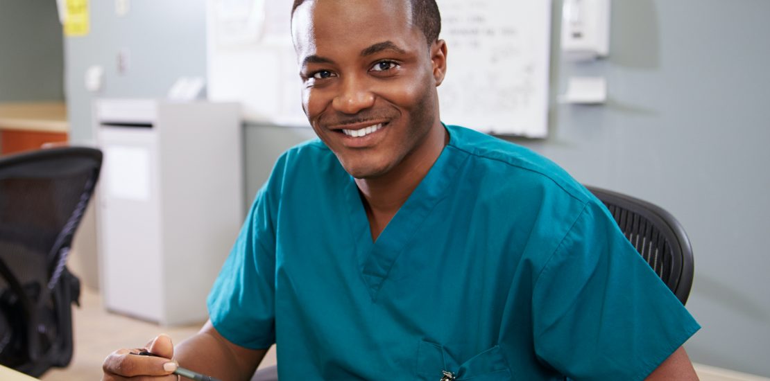 Healthcare worker in a hospital setting