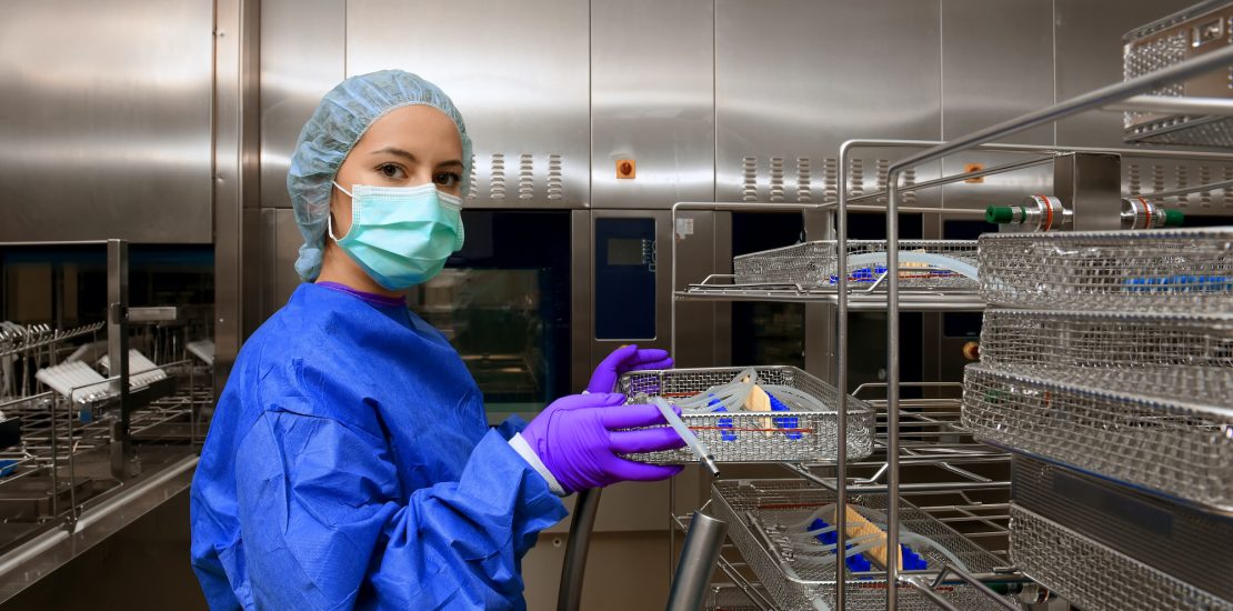 Sterile processing tech in a hospital